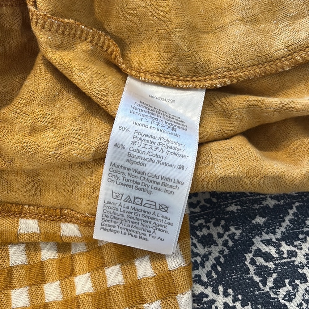 Madewell NWT Gingham Knit Ruffle-Hem Top Size 2X - Picture 6 of 7